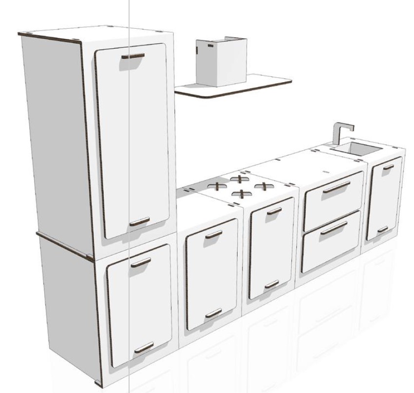 KIT CUCINA IN CARTONE